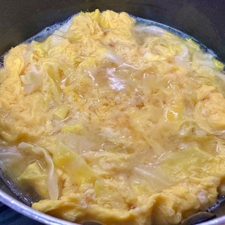 ふわふわ玉子とキャベツの味噌汁